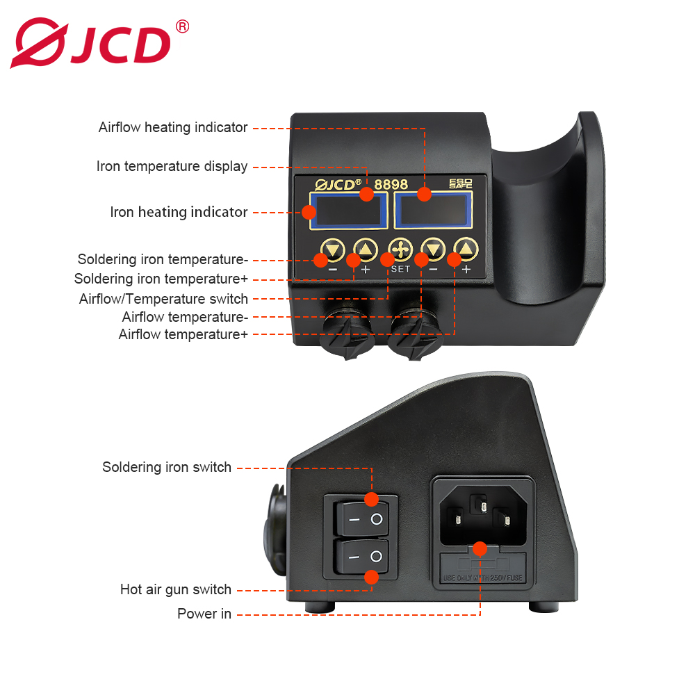 Station de soudage JCD 8898 75 - 2 In 1 Soldering Rework Station 750W avis et prix
