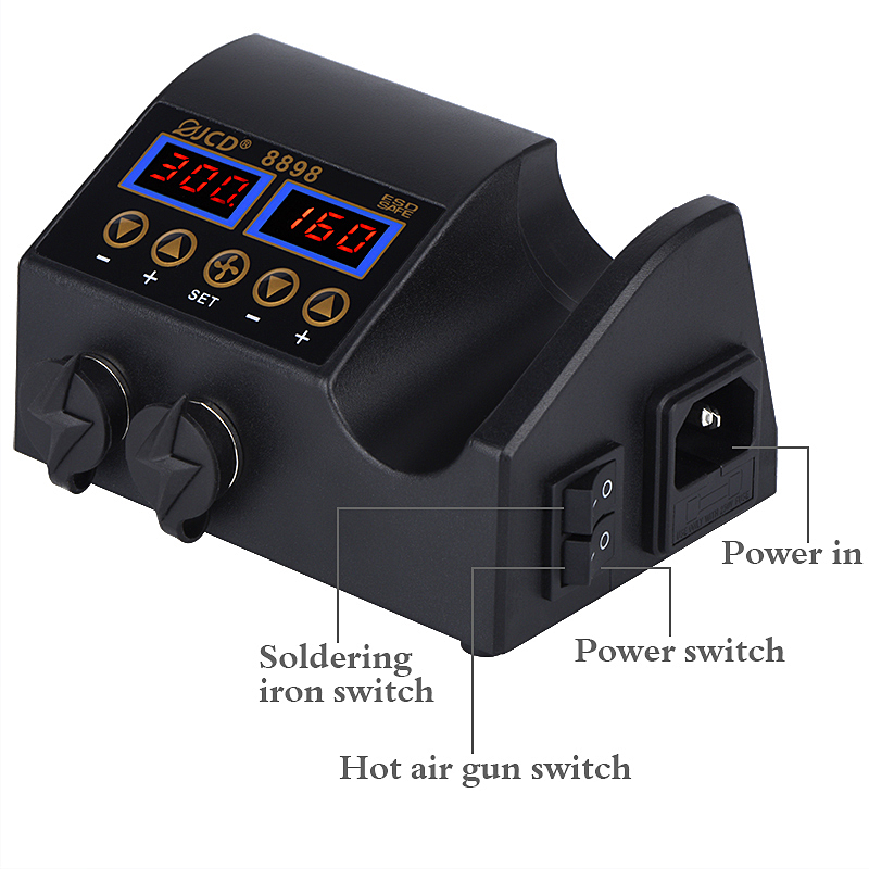 JCD 8898‑16 750W Station de so - 2 In 1 Soldering Rework Station 750W avis et prix